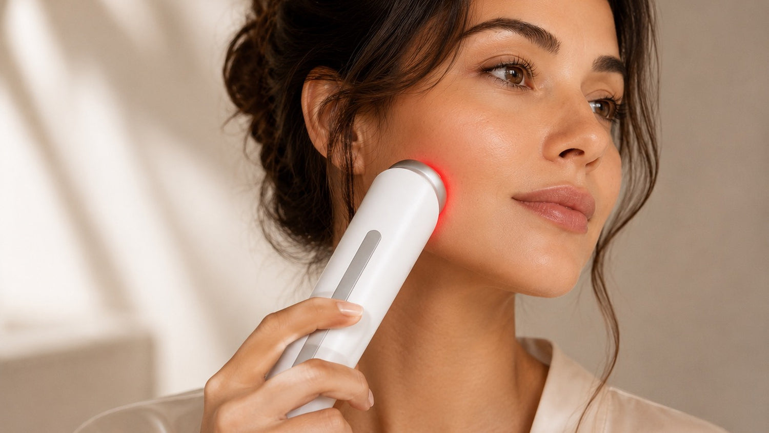 BodyNrgy Face+ in gebruik voor professionele huidverzorging thuis