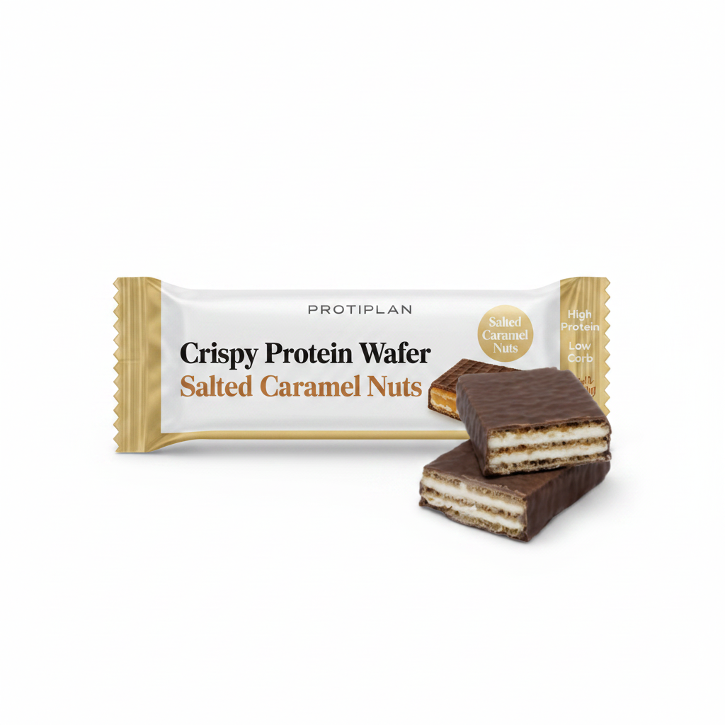 Crispy Protein Wafer Salted Caramel Nuts - zelfde schaal